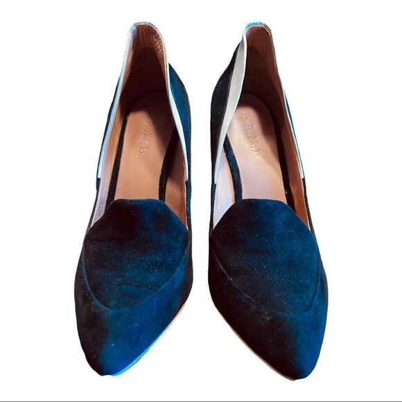 L.A.M.B. Black & White Suede (Runs Approx. 1/2 Size Small) Dice Pumps ($345) - Picture 2 of 9